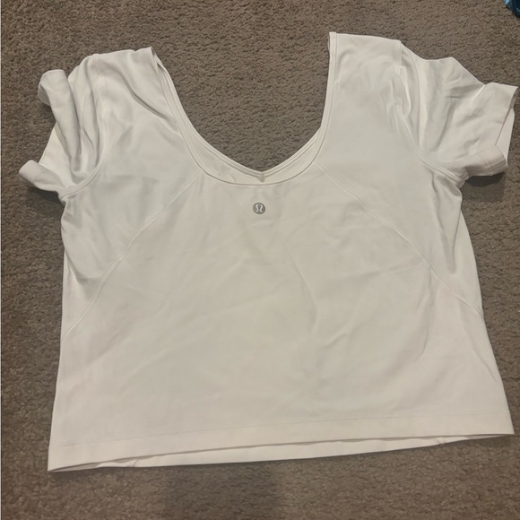 lululemon align crop tshirt sz 10 - Picture 2 of 3